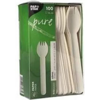 Papstar 88240 White vienkartiniai stalo įrankiai
