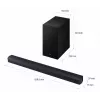 Samsung HW-B450F/EN 2.1 kanalų garso juosta su Bluetooth ir belaidžiu žemų dažnių garsiakalbiu, 300 W RMS, Dolby Audio, ARC