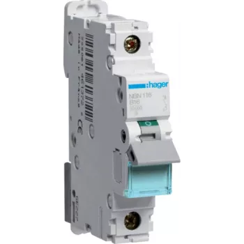 Automatinis jungiklis Hager NBN116 1P 16A 50/60 Hz