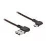 USB kabelis DeLOCK EASY-USB 2.0, Type-A vyriškas į Micro-B vyriškas, 2 m, juodas