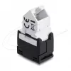DELOCK Keystone modulis RJ45 kištukas į LSA Cat.6 45° kampu nesujungtas juodas