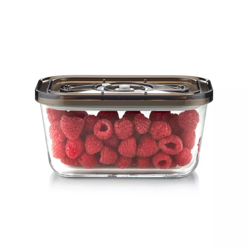 Stiklinis vakuuminis indas su plastikiniu dangteliu Caso VacuBoxx Eco M, 0,8 l, skaidrus