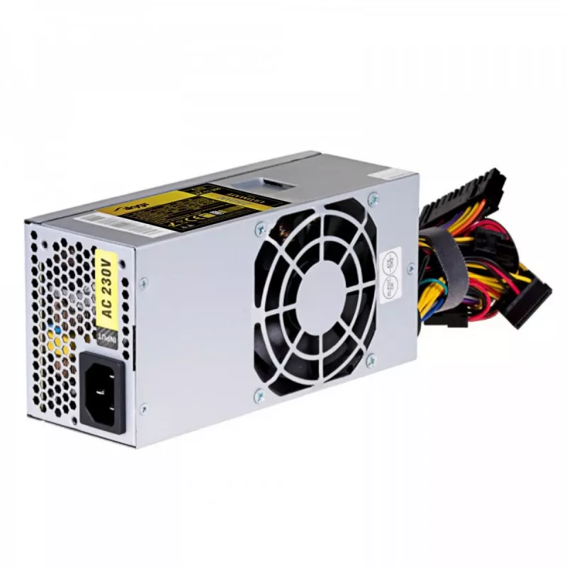 Akyga AK-T1-250 250 W TFX maitinimo blokas, 80 PLUS Gold, aktyvusis PFC, 80 mm ventiliatorius, pilkas