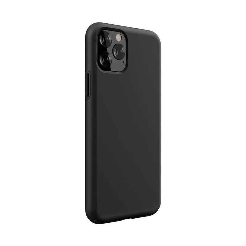 Silicone Dėklas Devia Nature Series, skirtas iPhone 12 Pro Max, juodas, minkšto prisilietimo apsauginis dangtelis