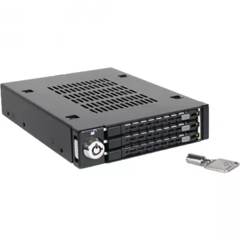 ICY DOCK - ToughArmor - MB993SK-B - 3x 2,5 SATA HDD & SSD in 1x 3.5 Einbauschacht Vollmetall-Wechselrahmen mit Sicherheitsschloss