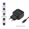 Qoltec 50188 universalus įkroviklis nešiojamam kompiuteriui, išmaniajam telefonui, išmaniajam laikrodžiui, planšetei, telefonui, juodas AC, DC patalpoms