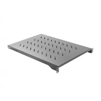 Lentynėlė stelažui LANBERG AK-1010-B 19 colių spintoms, 1U, 482,6×750×45 mm, maks. apkrova 15 kg, juoda