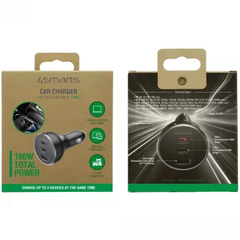 Automobilinis kroviklis 4smarts VoltRoad Ultimate 160W juodas (541224)