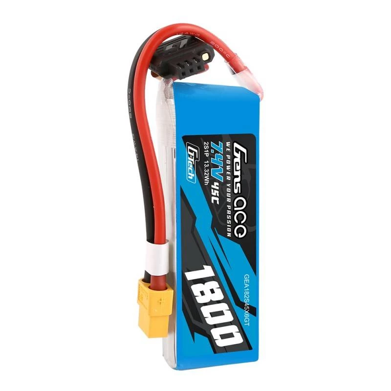 GensAce G-Tech LiPo 1800mAh 7.4V 45C 2S1P XT60 akumuliatorius