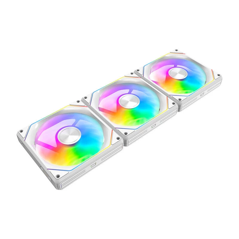 Aušinimo ventiliatoriai Darkflash Gauss G24 3 viename Balti 120 mm