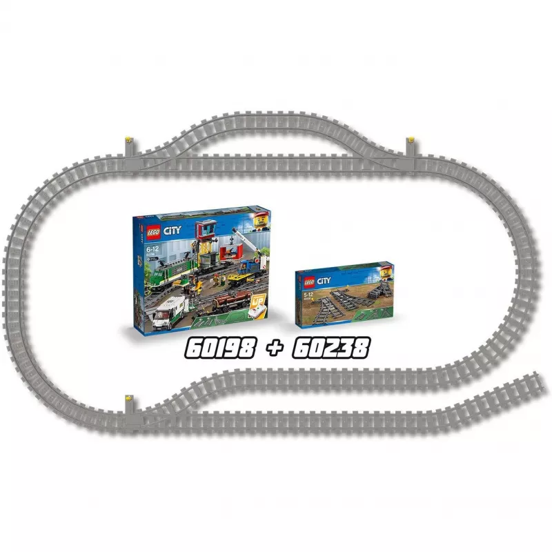 LEGO City 60238 – geležinkelio iešmas ir priedai
