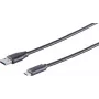 USB kabelis ShiverPeaks S/CONN 77141-0.5 USB 3.2 Gen 1 0,5 m USB C USB A Juodas