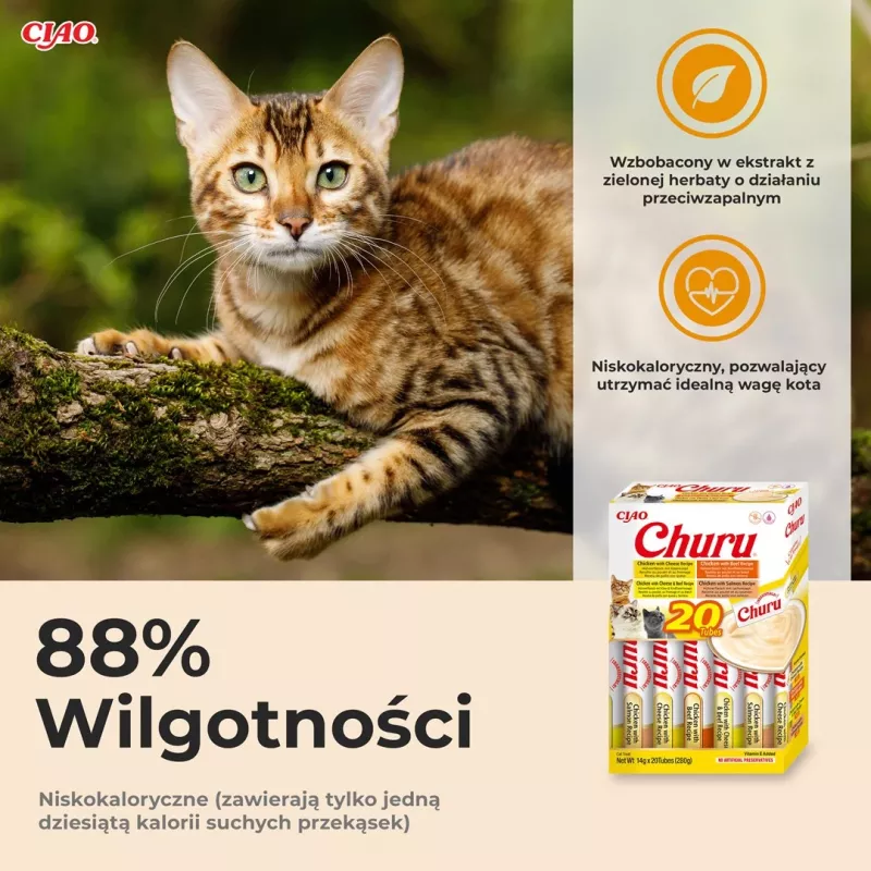 Katės skanėstai INABA Churu Variety Box — Vištiena ir Jautiena, 20 x 14 g tūbelės