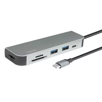 LogiLink UA0343 USB-C kelių prievadų jungtis aliuminis USB 3.2 2nd Gen