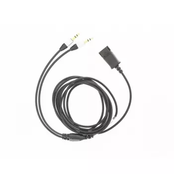 Tellur QD į 2×3,5 mm lizdo adapterio laidas, 2,2 m, juodas