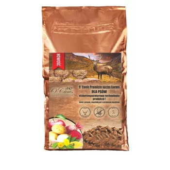O'CANIS Deer su soromis, bulvėmis ir raudonaisiais runkeliais - sausas šunų ėdalas - 6kg