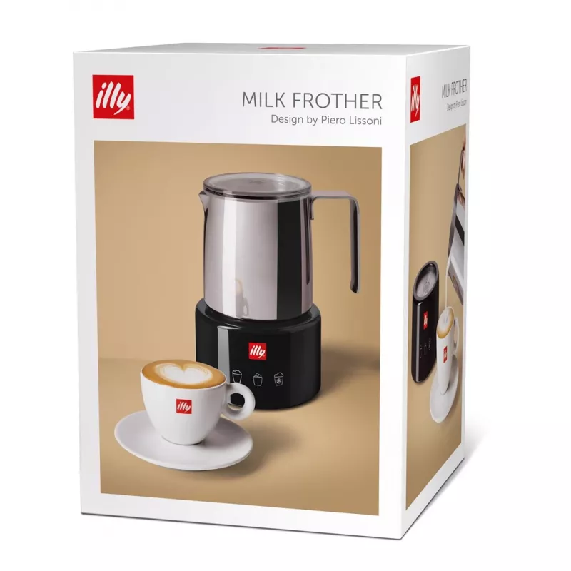 Pieno putotojas/šildytuvas Illy 23760 juodas nerūdijantis plienas 250 ml