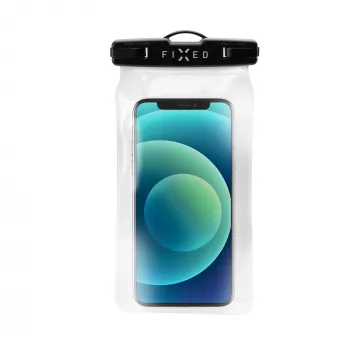 Vandeniui atsparus universalus mobiliojo telefono dėklas FIXED Fixed Float, juodas