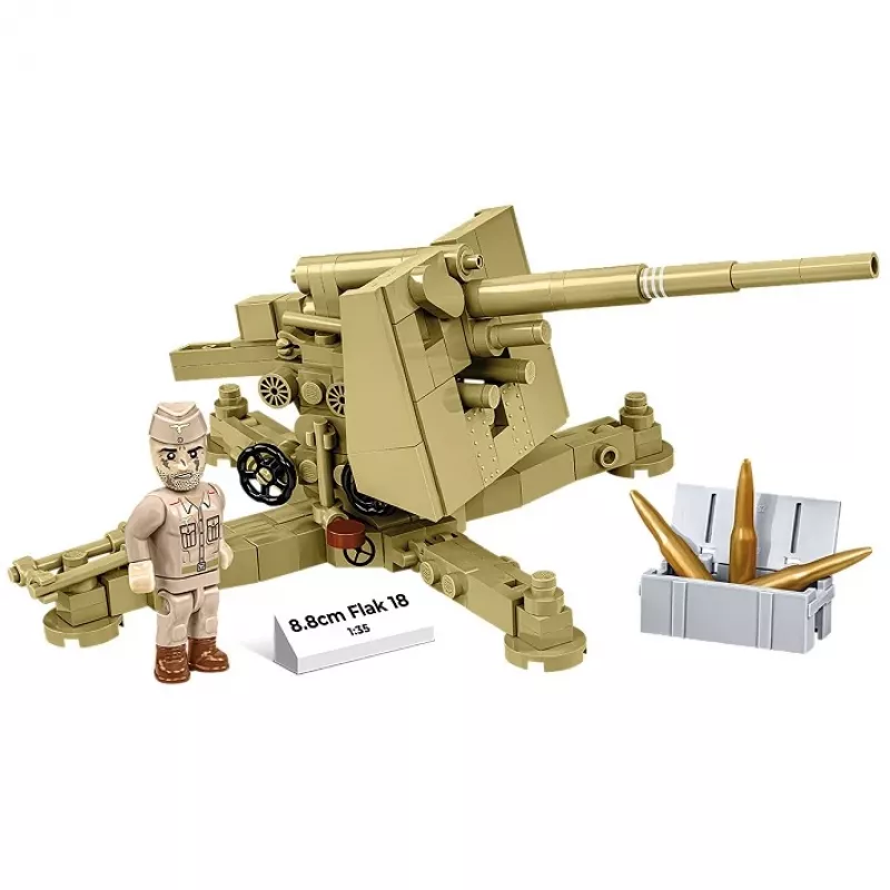Cobi konstruktorius 8.8 cm Flak 18 — 232 detalės, 1:35 mastelis