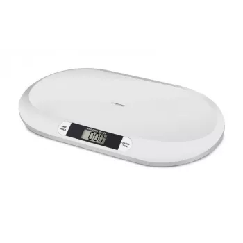 Elektrinės kūdikių svarstyklės ESPERANZA EBS019 – 0,03–20 kg, 0,01 kg padala, didelis LCD ekranas, balta