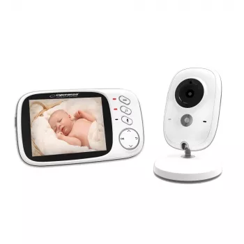 Vaizdo kūdikio monitorius ESPERANZA EHM002, 3,2 colio ekranas, 320×240, 50 m atstumas, LiPo 750 mAh, baltas