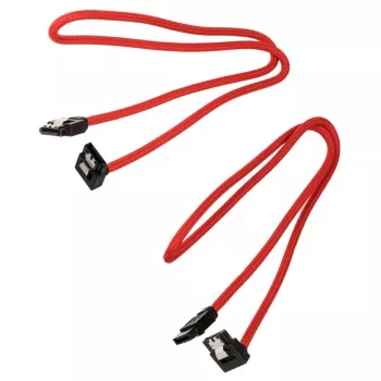 Corsair Premium Sleeved SATA kabelis, kampuotas, raudonas, 60 cm – 2 vnt. pakuotė