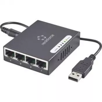 Tinklo jungiklis Renkforce 1423415 — 4 prievadai 1 Gbit/s su USB maitinimu