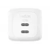 Sieninis įkroviklis Belkin WCH019KQWH 50W Dual USB-C PD PPS