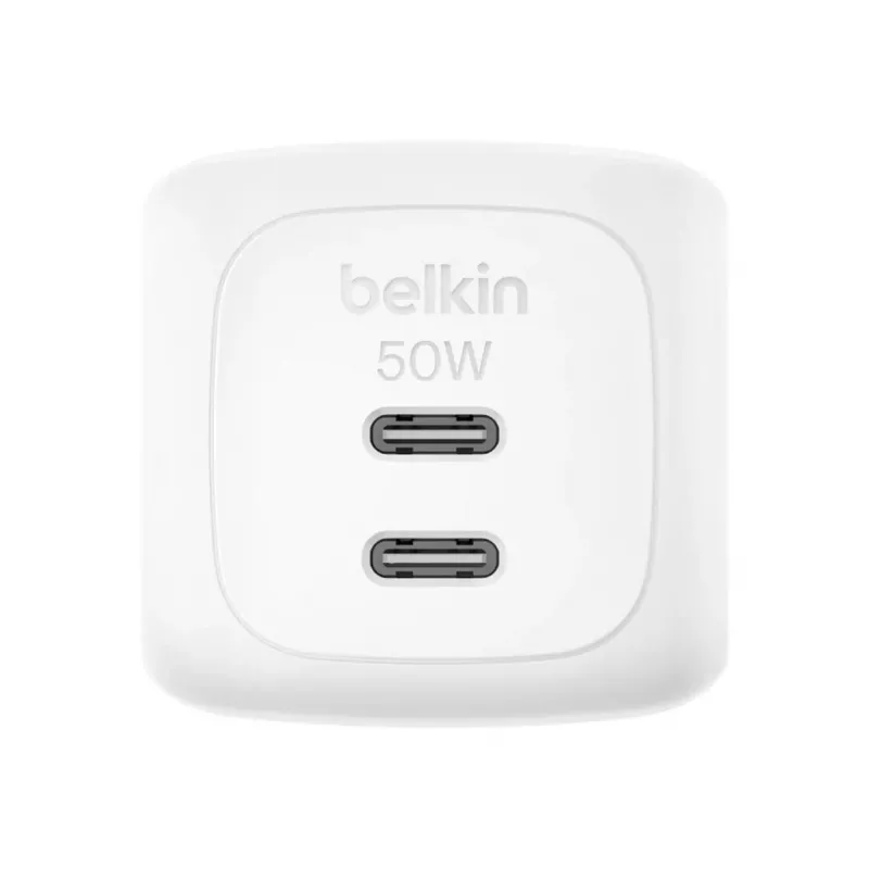 Sieninis įkroviklis Belkin WCH019KQWH 50W Dual USB-C PD PPS