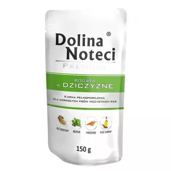 Dolina Noteci Premium Rich in Venison šlapias pašaras šunims, 150 g
