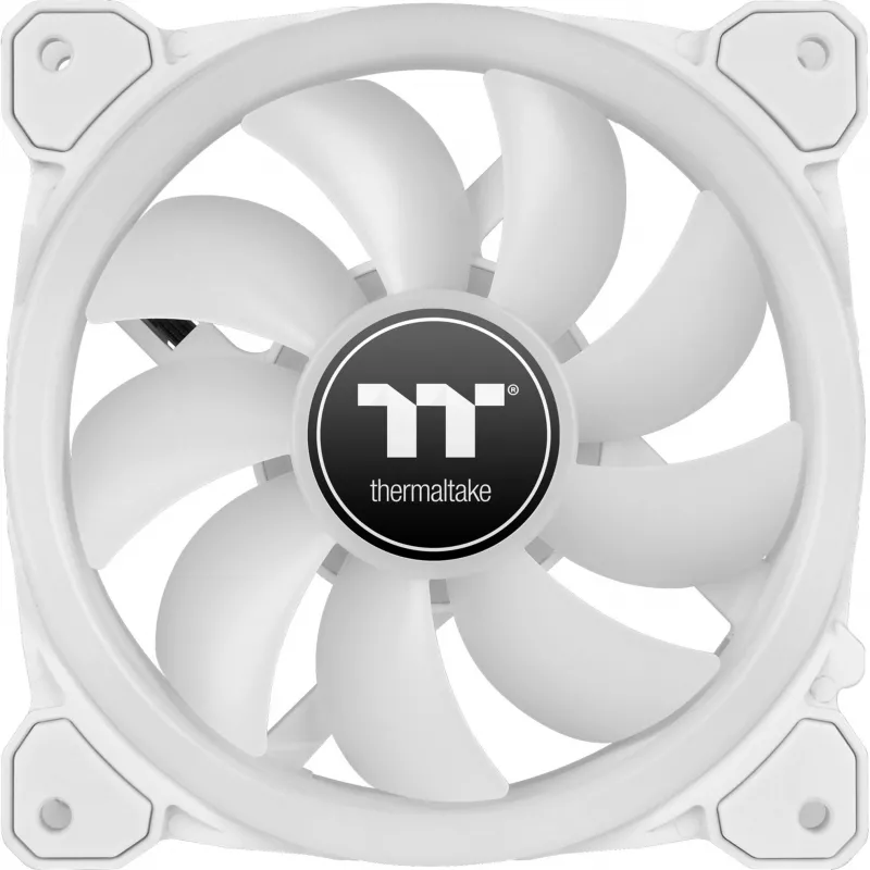 Thermaltake SWAFAN 12 RGB TT Premium Edition korpuso ventiliatorių rinkinys CL-F145-PL12SW-A, 120 mm, atvirkštinės mentės, 3 vnt. su valdikliu, baltas