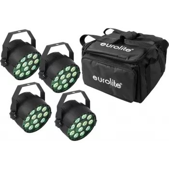 EUROLITE rinkinys 4x LED PARty TCL prožektorius + minkštas krepšys (20000540)