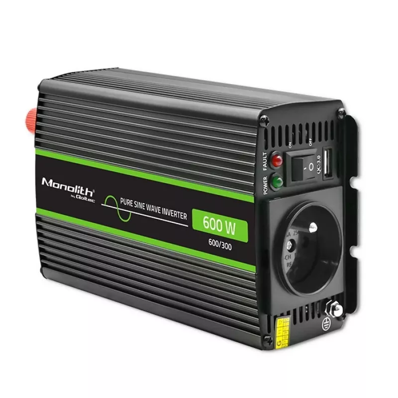 Qoltec Monolith automobilinis keitiklis 600 W 12 V