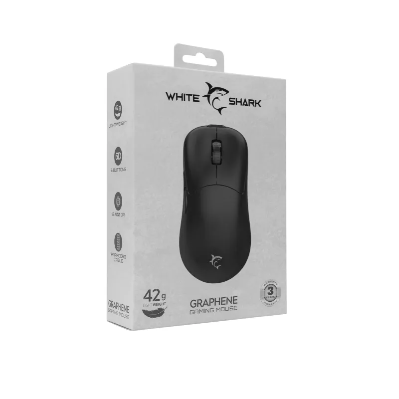 Pelė White Shark GM-5014 Graphene juoda USB