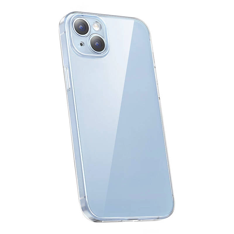 Apsauginis dėklas Baseus Crystal Series iPhone 14 Plus su grūdinto stiklo nugara
