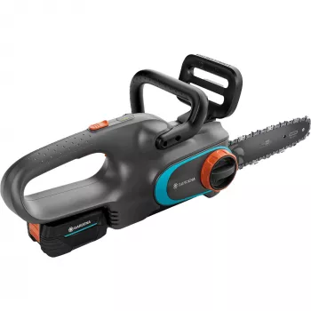 Belaidis akumuliatorinis grandininis pjūklas PowerSaw 250/18V P4A paruoštas naudoti rinkinys (pilka/turquoise, Li-Ion akumuliatorius 2,5 Ah P4A, POWER FOR ALL ALLIANCE)
