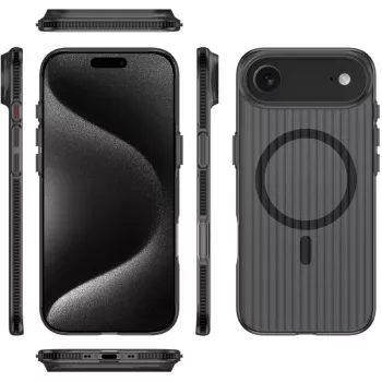 Dėklas 4smarts 541640 iPhone 17 Air 16,8 cm Juodas Peršviečiamas