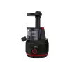 Lėtas sulčiaspaudė Tefal Juiceo ZC150 — 150 W, 4,5 cm padavimo vamzdis, 0,8 L talpos indai sultims ir minkštimui, 80 aps./min., juoda/raudona