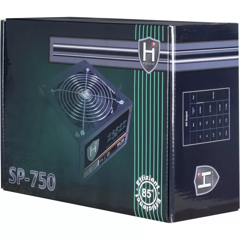 Inter-tech 88882112 Black 750 W maitinimo blokas