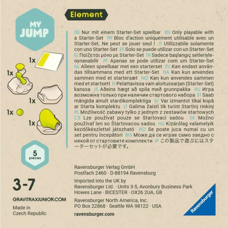 Ravensburger GraviTrax Junior Element Peng – papildomas maršruto elementas