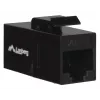 Keystone modulis LANBERG KSU6-3000 – Cat6 U/UTP RJ-45 motina į RJ-45 motiną, plokščios konstrukcijos, juodas