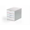 Durable VARICOLOR MIX 4 plastikinis stalčių blokas pilkas 4 stalčiai