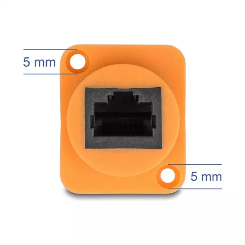 DeLOCK tinklo kabelis 90804 0,3 m Cat5e U/UTP RJ-45 juodai oranžinis