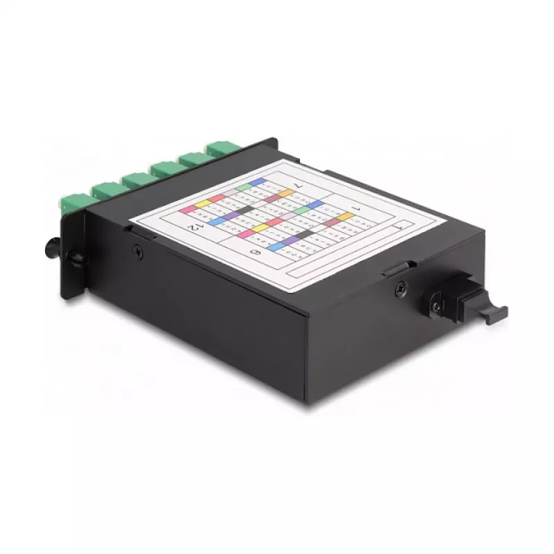 DeLOCK optinė kasetė HD MPO vyriškas į 12 x LC Duplex moteriškas 24 skaidulos Vienmodė 9/125 µm