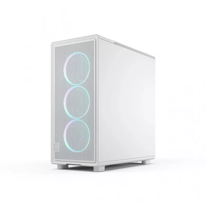 Fractal Design Epoch White TG RGB Clear Tint – baltas kompiuterio korpusas