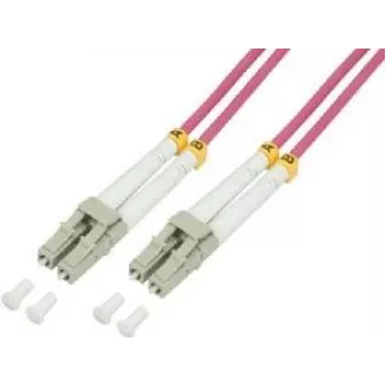 LogiLink FP4LC11 Šviesolaidinis kabelis 100 m OM4 Rožinis (FP4LC11)
