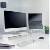 Monitorio stovas LEITZ Freestanding 64340001 – stalvynas 61 cm (24 colių) ekranams, 20 kg talpa, aukštis reguliuojamas, baltas