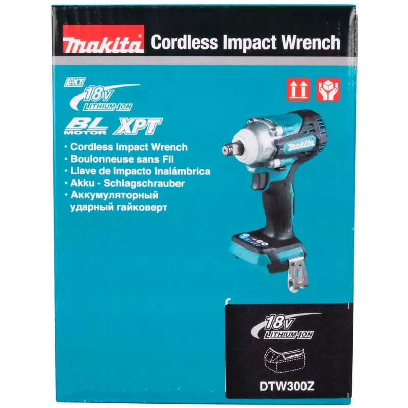 Makita DTW300Z akumuliatorinis smūginis suktuvas 3200 RPM juoda, mėlyna