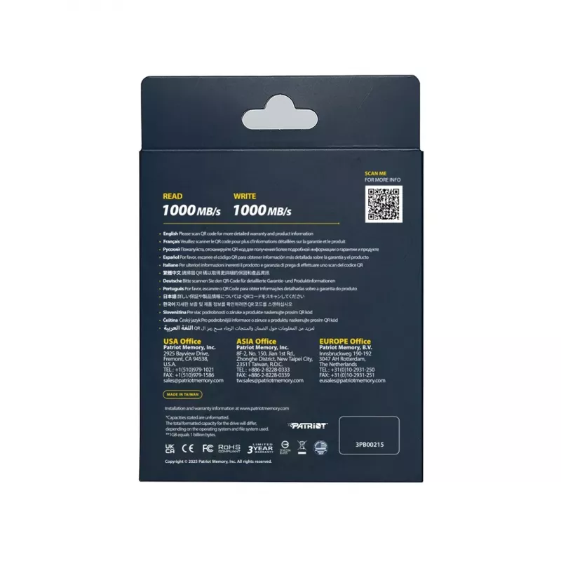 Patriot Memory Transporter Lite 2 TB USB Type-C 3.2 Gen 2 (3.1 Gen 2) (PTPL2TBPECB) Juoda
