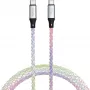 4smarts RGBCord 541440 USB-C–USB-C laidas, 60 W, 1,5 m, RGB